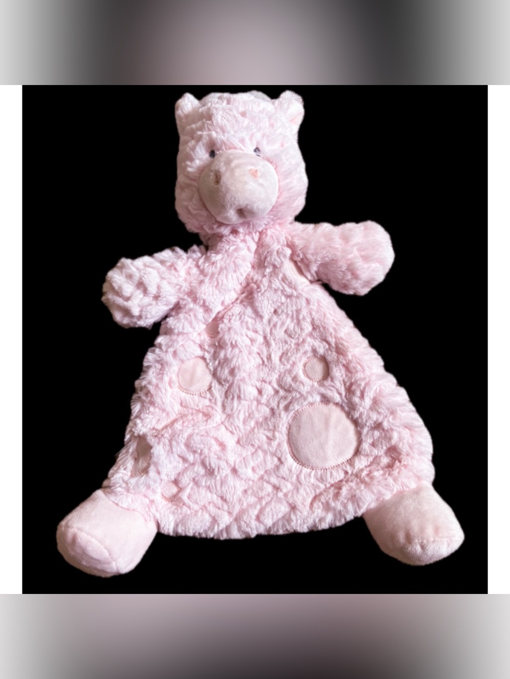 Demdaco Light Pink Giraffe Lovey Plush Stuffed Animal Security Blanket Soft Toy